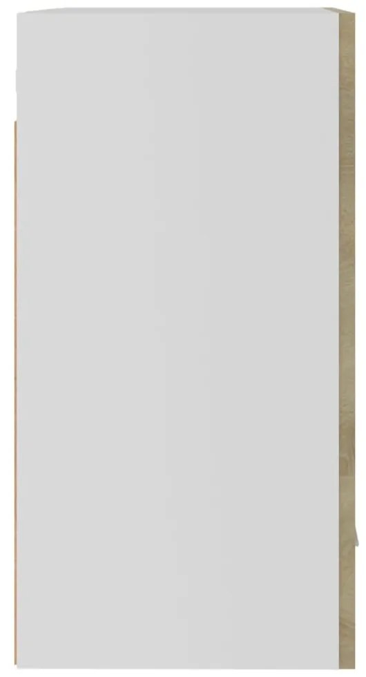 2 db sonoma tölgy színű szerelt fa függő szekrény 50x31x60 cm