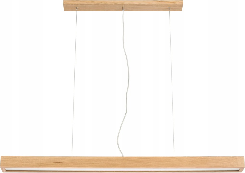 Függőlámpa Leja Led csillár túlnyúló díszléc 120cm Tölgy nappaliba, konyhába