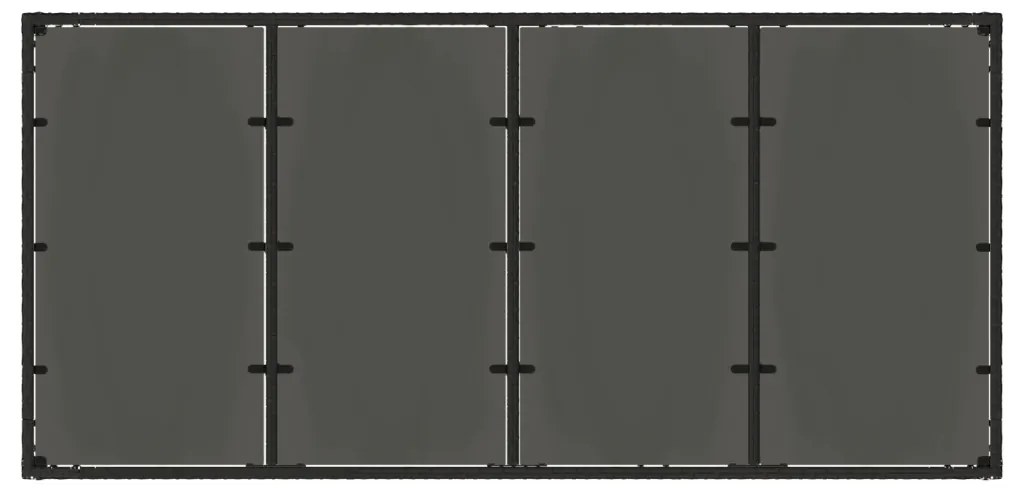Kert étkező szett 7 pcs Fekete 190 x 90 x 75 cm polirattan