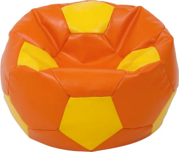 Baby Ball babzsákfotel - műbőr - narancssárga/sárga - 70 liter R