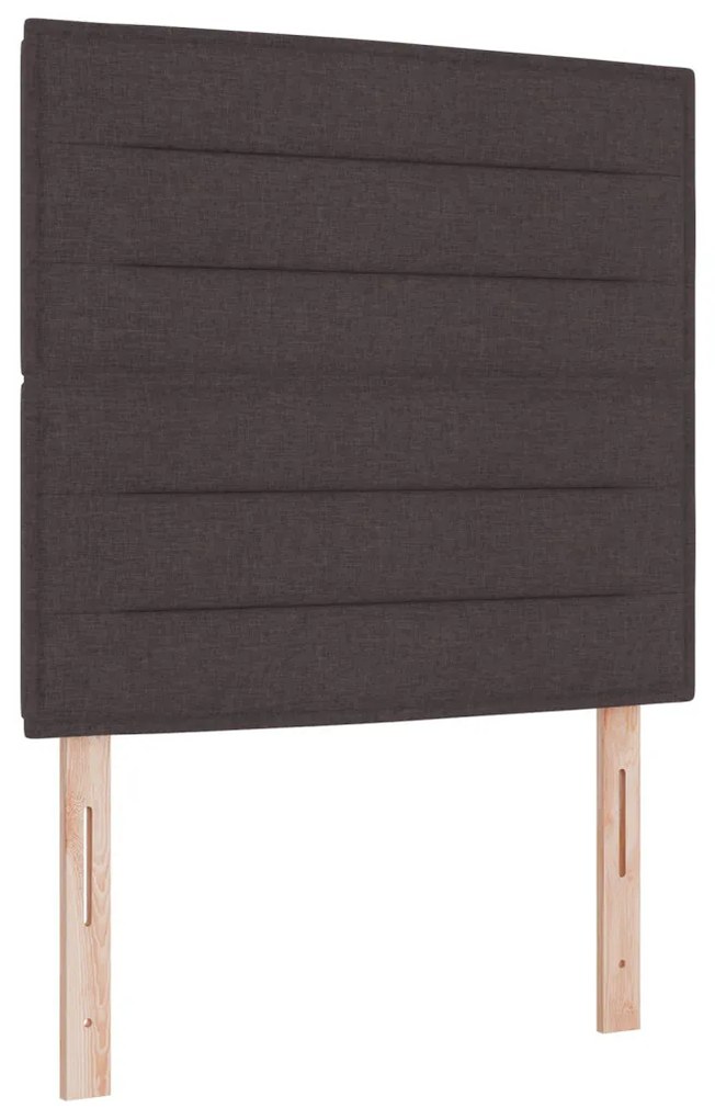 Box Spring Ágy Matraccal és Pad Dark Brown 80x200 cm Szövet