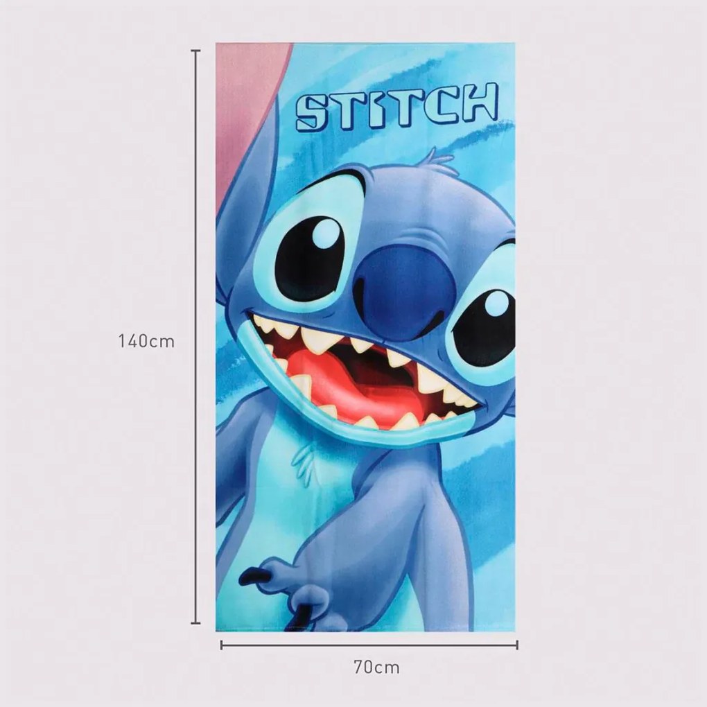 Disney Lilo és Stitch, A csillagkutya Big Smile fürdőlepedő, strand törölköző 70x140cm (Fast Dry)