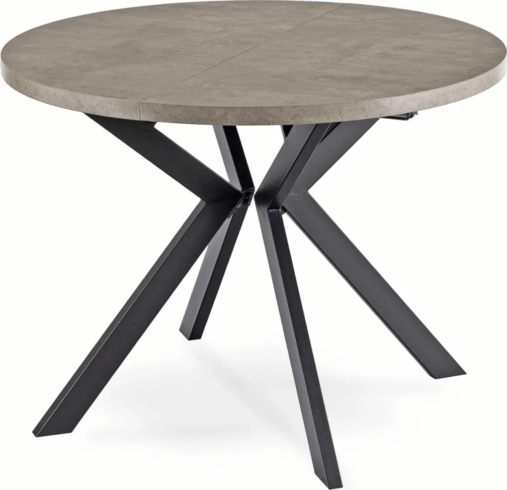 Kihúzható étkezőasztal 100–250 cm méretben, beton/fekete színben LUKAS