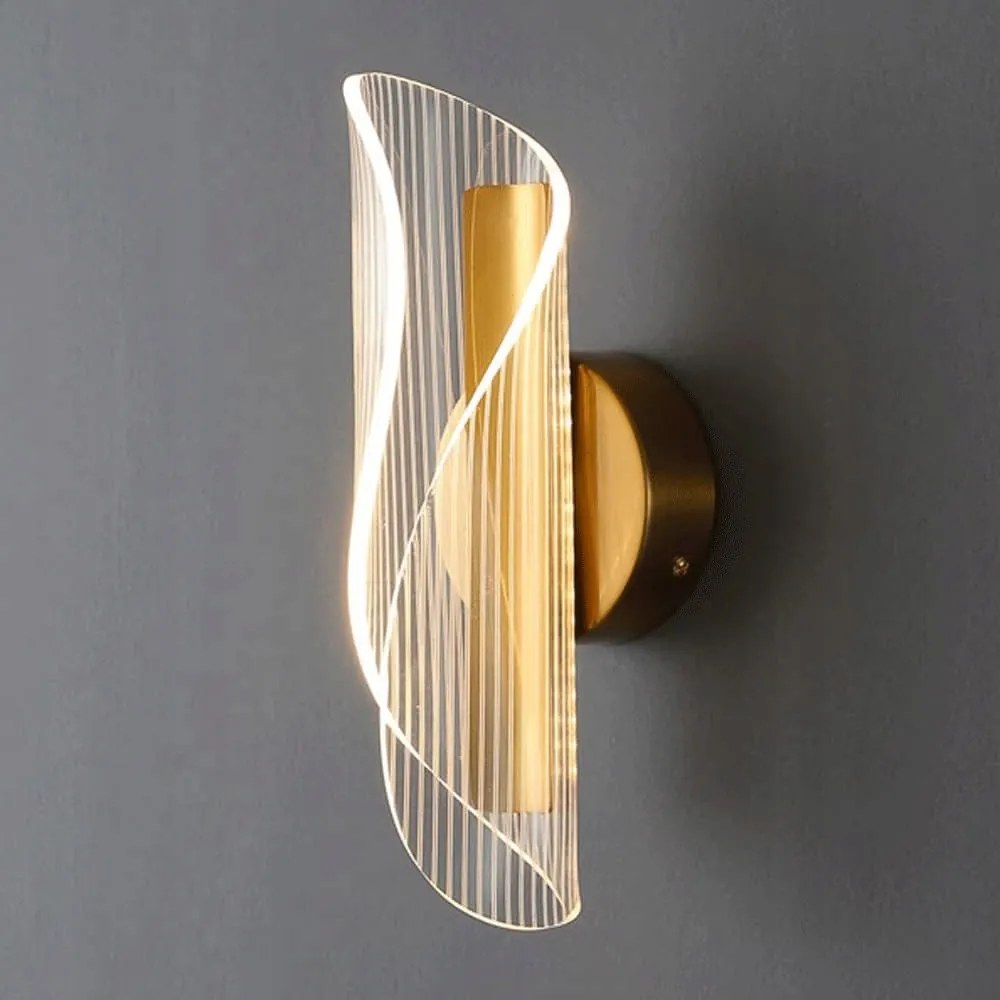 Modern Led fali lámpa „Hullám” 1 db