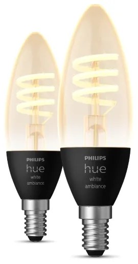 KÉSZLET 2x LED Dimmelhető izzó Philips Hue WHITE AMBIANCE E14/4,6W/230V