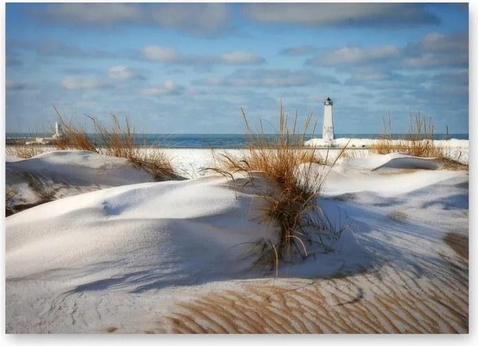 Tenger világítótorony strand poszter B1 100x70cm ég kép #370