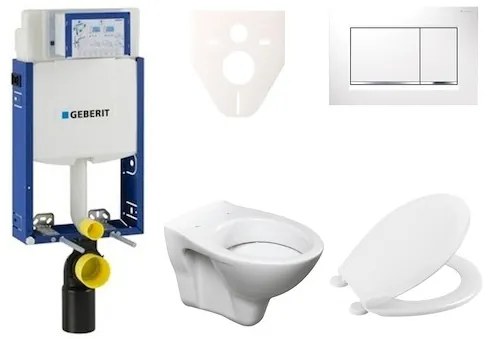Fali WC szett Geberit befalazáshoz + Ceramia S-Line Pro WC 110.302.00.5NR5