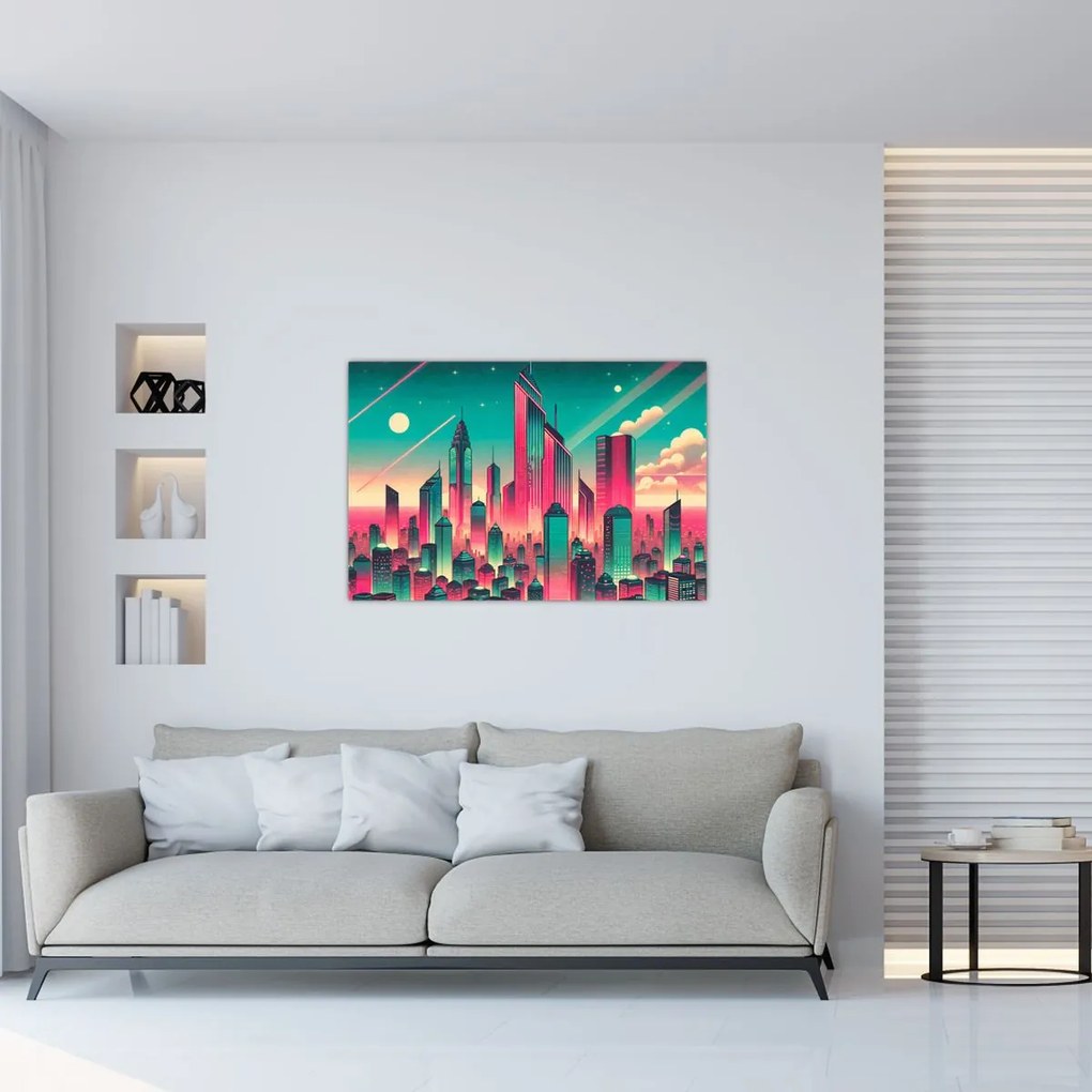 Kép – Nagyváros pop-art stílusban (90x60 cm)