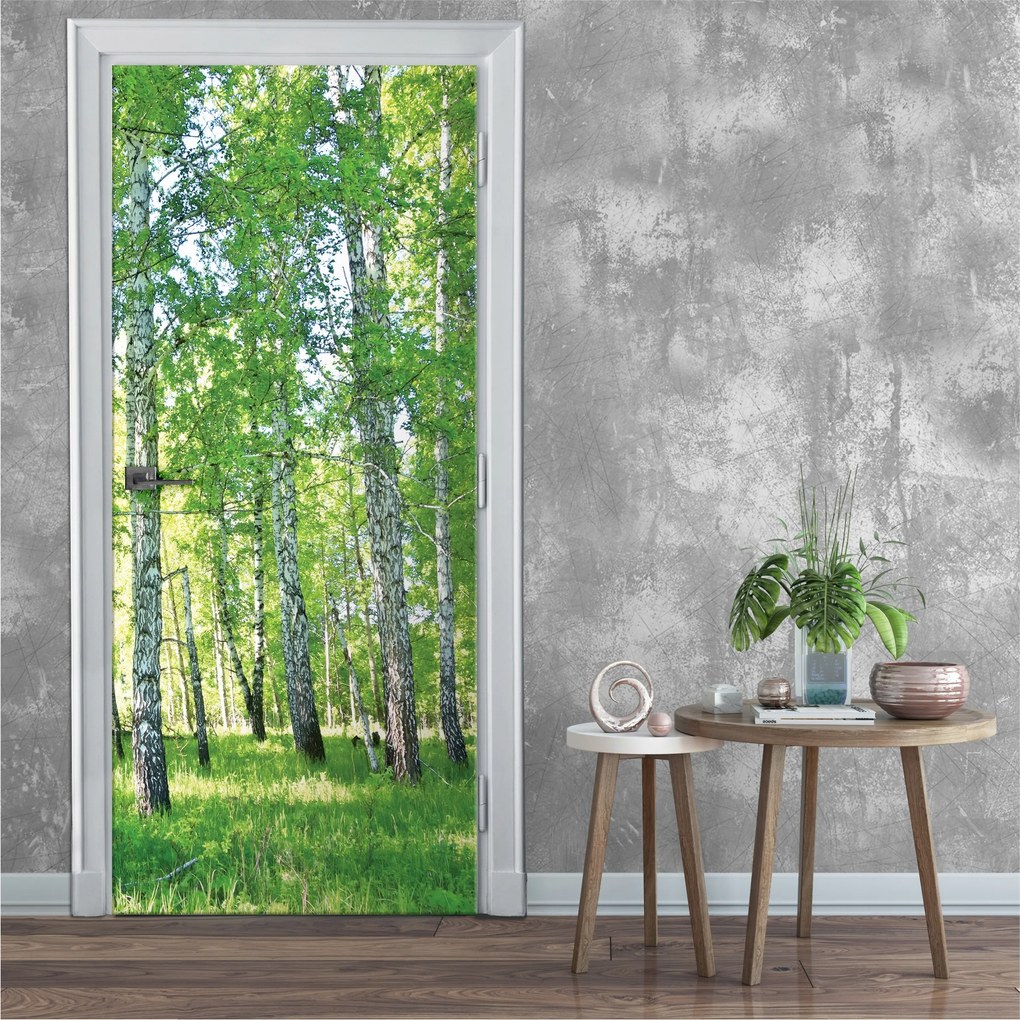 Fotótapéta Ajtó Öntapadós Matrica Furnér Erdő Tapéta Ajtó
