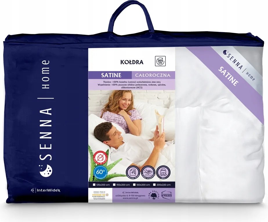 Inter Widex paplan Satine fehér 160x200 1100g