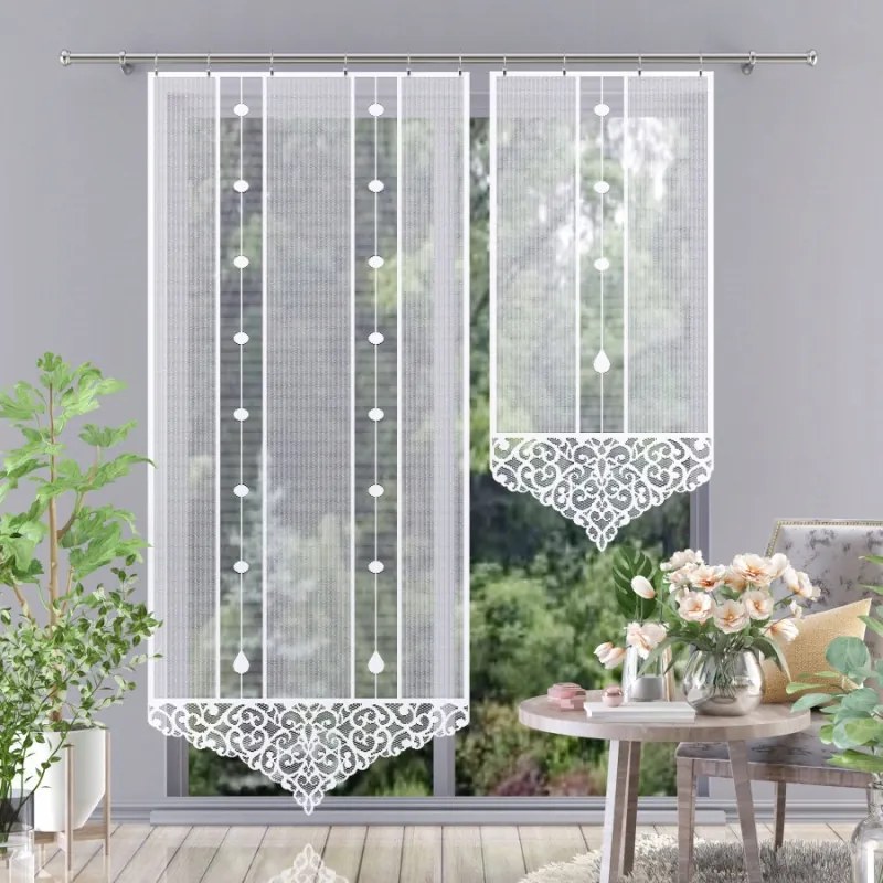 Függöny jacquard panel Amir 85x250cm fehér