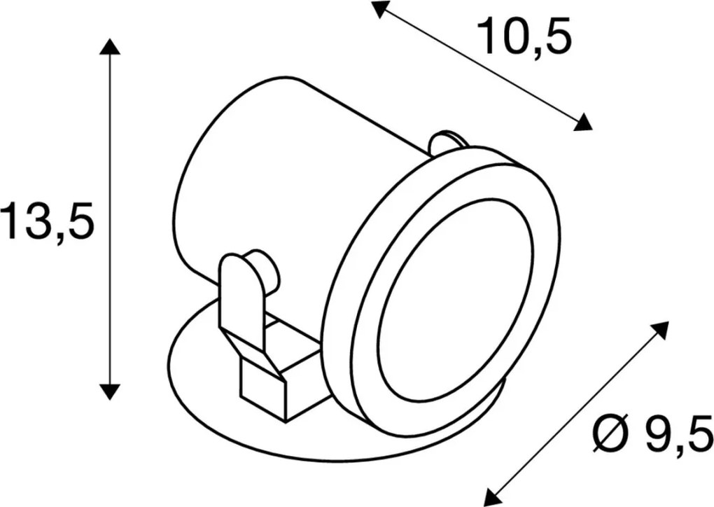 SLV 229741 NAUTILUS Kültéri Növényvilágító Lámpa Rozsdamentes Acél GU10 IP55