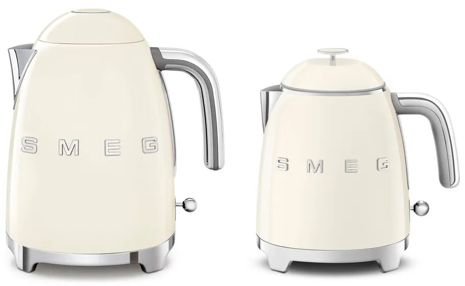 Krémszínű rozsdamentes acél vízforraló 800 ml Retro Style – SMEG