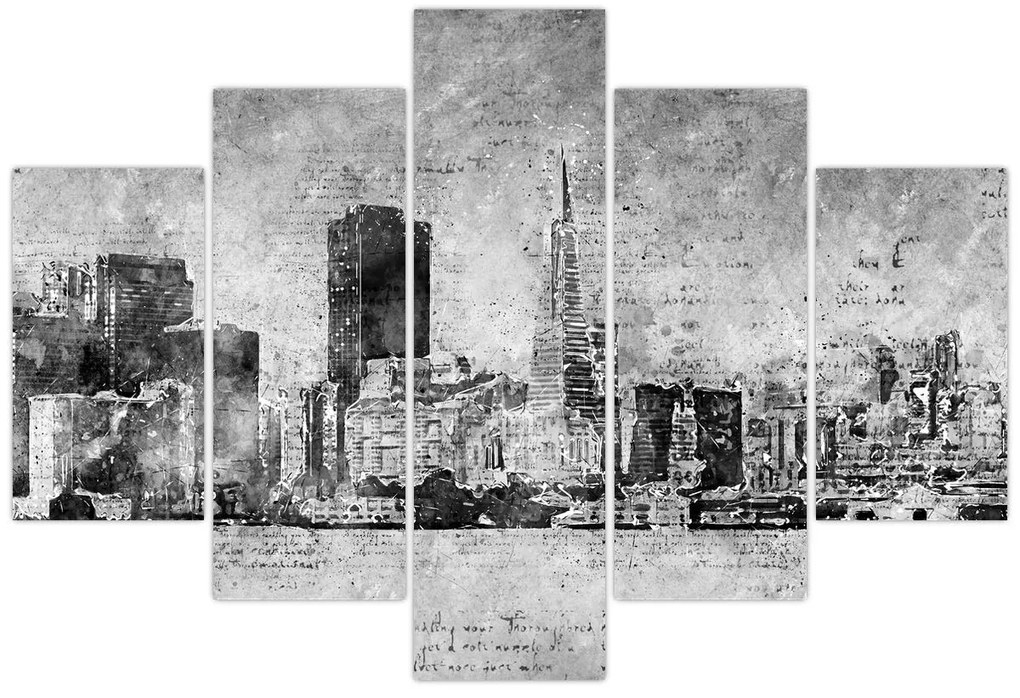 Kép - Kávé művészeti város (150x105 cm)