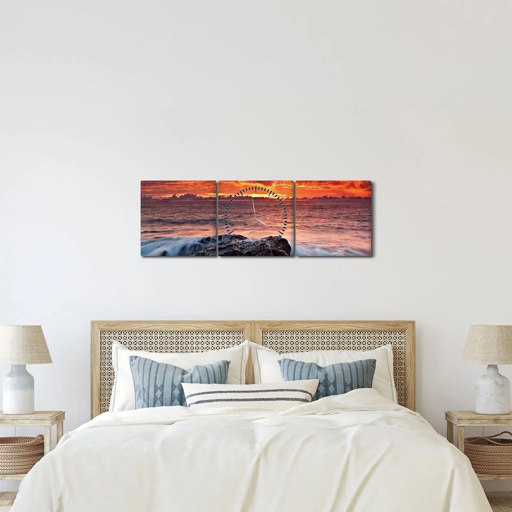 Tenger képe (órával) (90x30 cm)