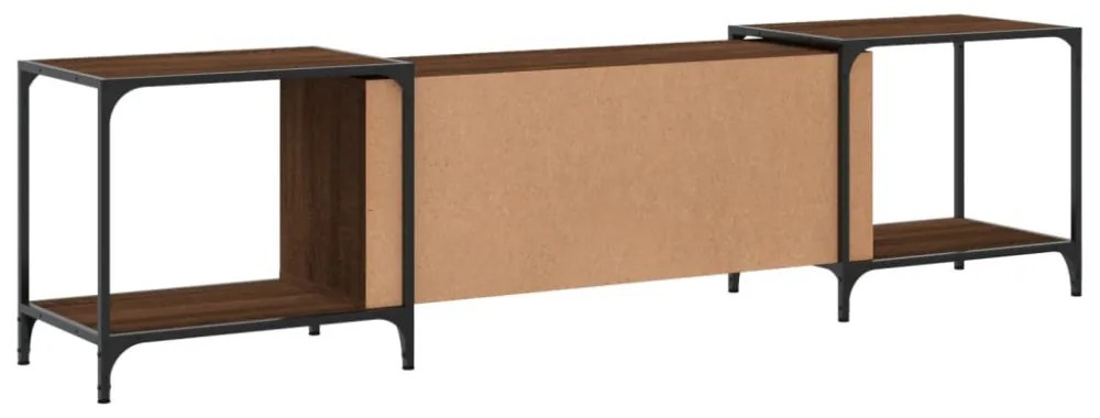 barna tölgy színű szerelt fa TV szekrény 203 x 37 x 50 cm