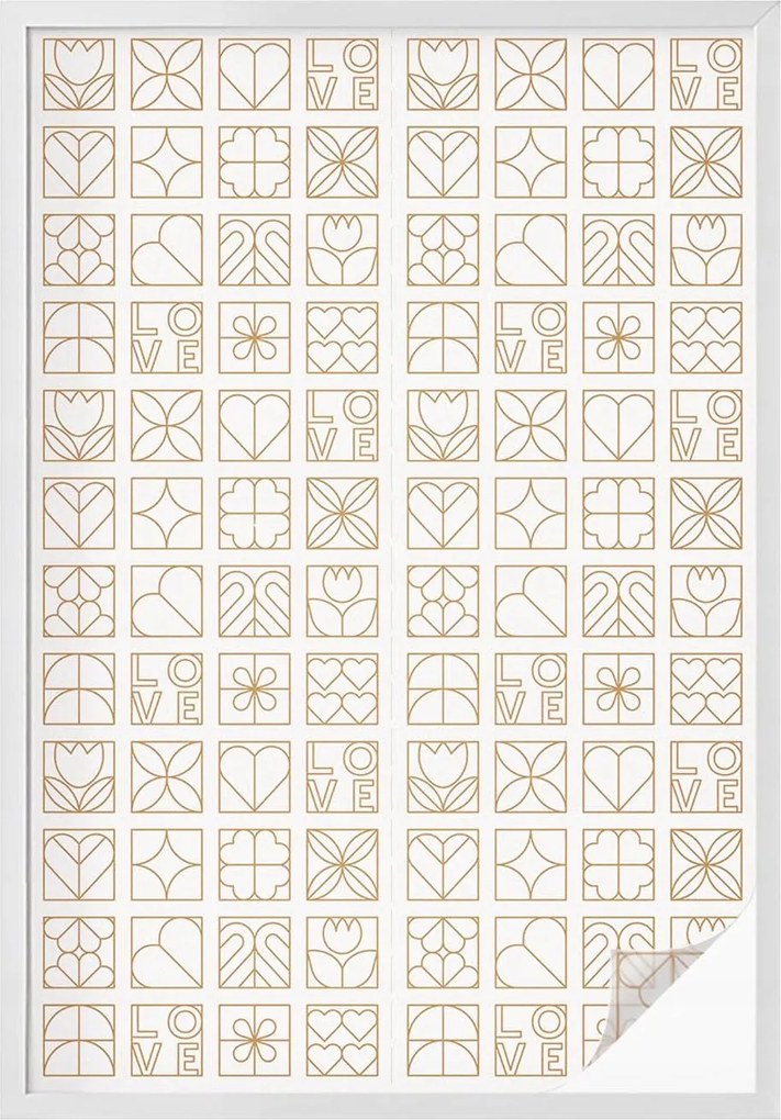 Ablakfólia Öntapadós Adatvédelem Geometrikus szerelem 100x146