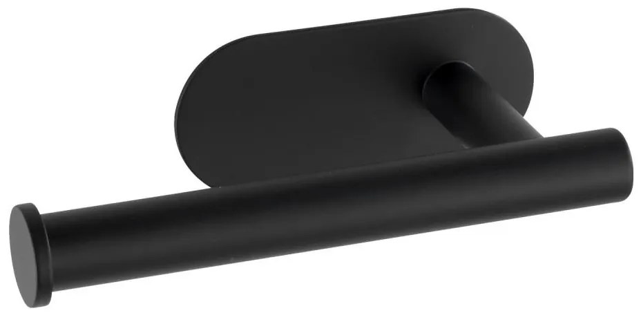 WENKO 24287100 - TURBO-LOC OREA BLACK WC-papírtartó, 16 x 7 cm, nemesacél/fekete