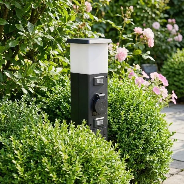 Brilagi - Kültéri lámpa 2 db SCHUKO aljzattal 1xE14/15W/230V IP44 fekete