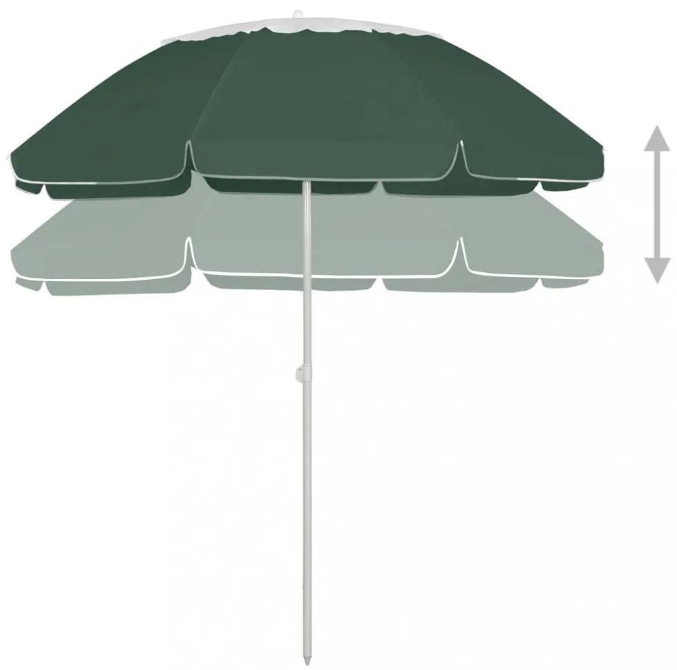 zöld strandnapernyő 300 cm