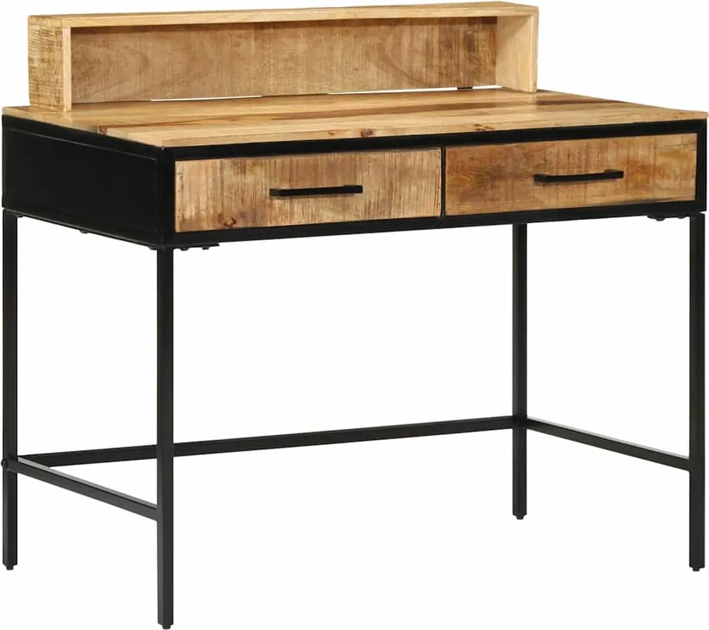 vidaXL Konzolasztal fiókkal tárolóval Barna 100 x 55 x 89.5 cm