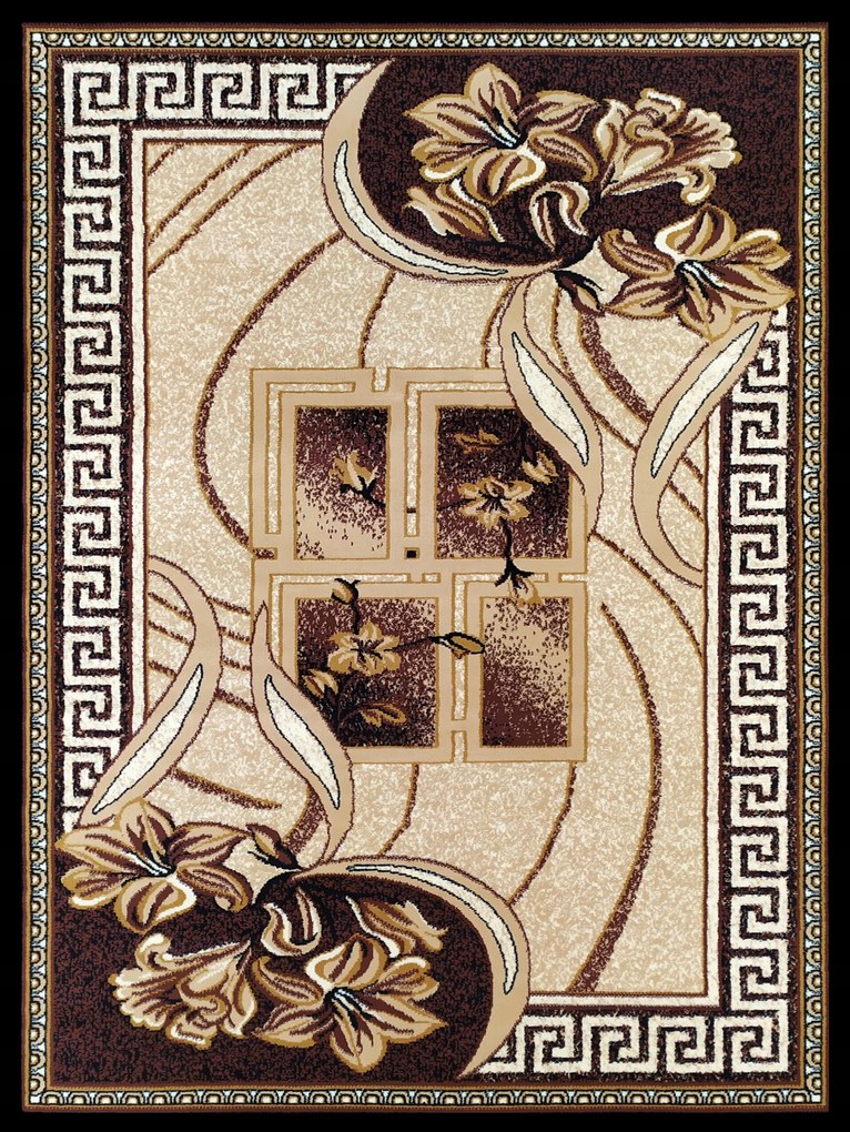 Szőnyeg 120x170 Sűrű Szövésű Orginal Bronz Nappali Fekete Klasszikus