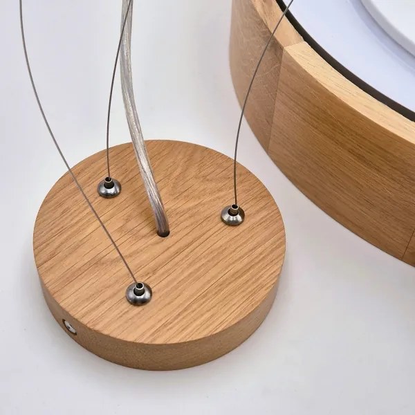 Brilagi - LED csillár kábelen CARVALHO 2xE27/15W/230V tölgy, átmérő 37 cm