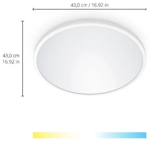WiZ - LED Dimmelhető mennyezeti lámpa SUPERSLIM LED/22W/230V fehér Wi-Fi