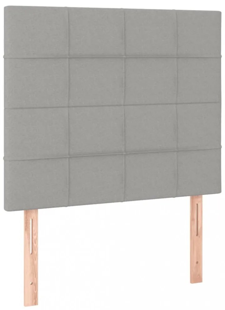 világosszürke szövet ágykeret matrac nélkül 80x200 cm