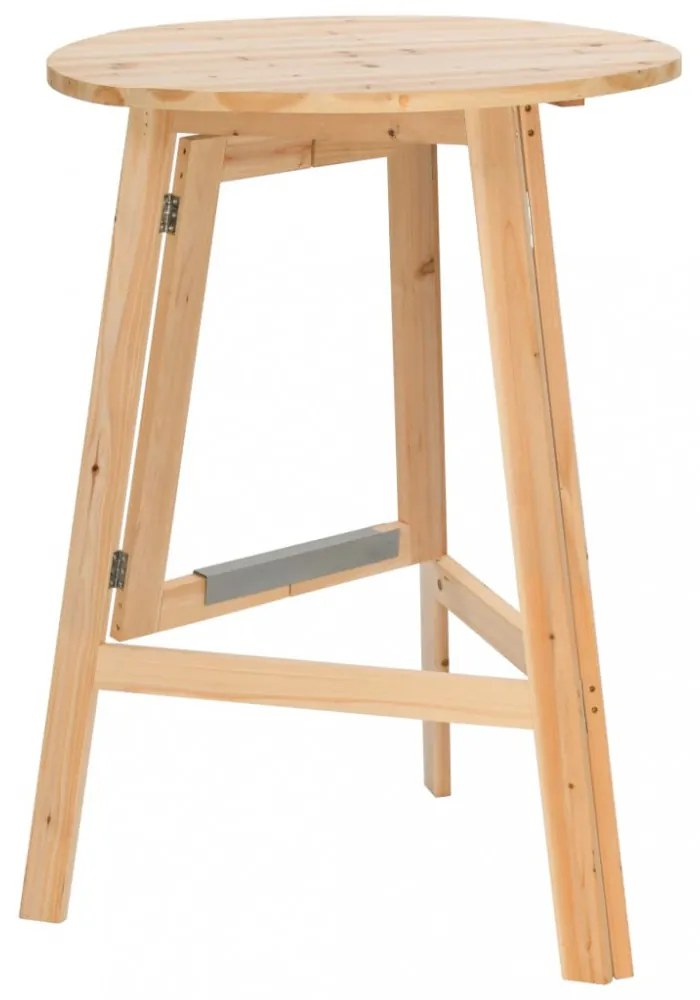 összecsukható fenyőfa bárasztal 78 cm