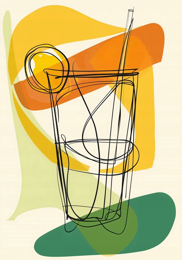 Poszter 70x100cm Művészi koktél