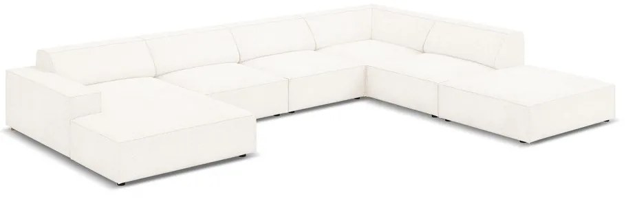 Bézs buklé szövet sarokkanapé (jobb oldali) Jodie – Micadoni Home