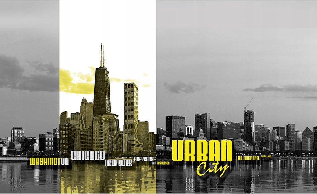 Fotótapéta Usa Város tükröződés Urban cz-b 254x184 vinil +ragasztó