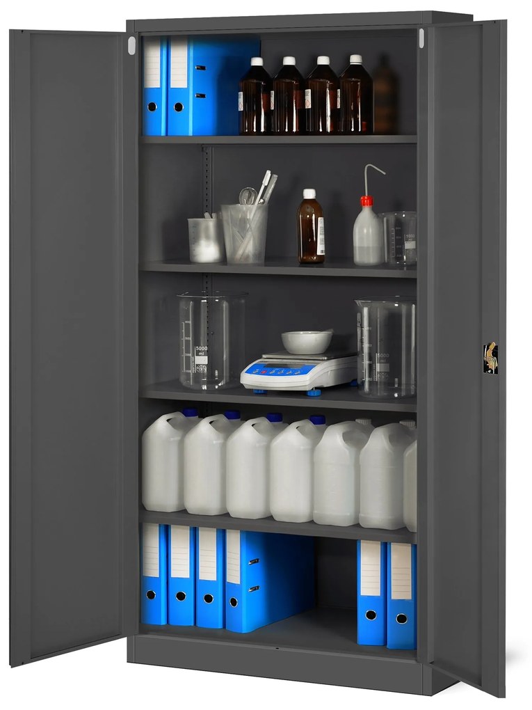 Set 4x fém iratszekrény JAN H, 900 x 1950 x 400 mm, antracit