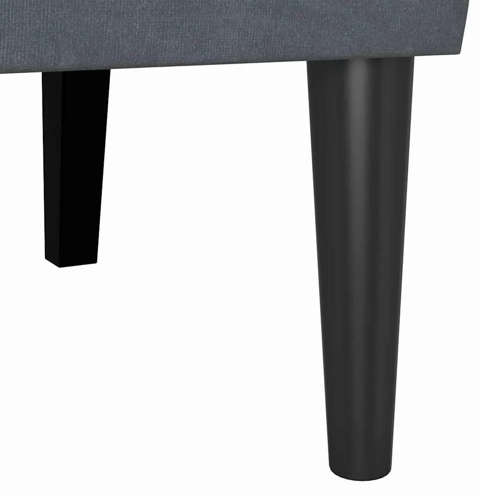 vidaXL Chesterfield Pad Sötétszürke 112 x 65,5 x 75 cm Bársony