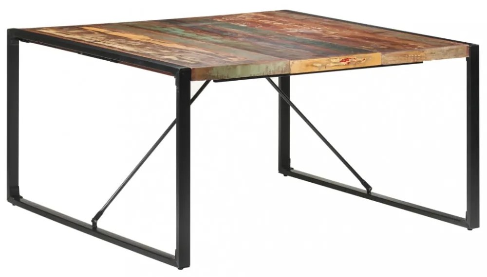 tömör újrahasznosított fa étkezőasztal 140 x 140 x 75 cm