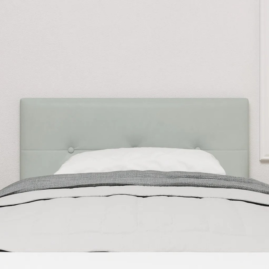 Fejtámla LED -es lámpákkal Világosszürke 100 cm Bársony