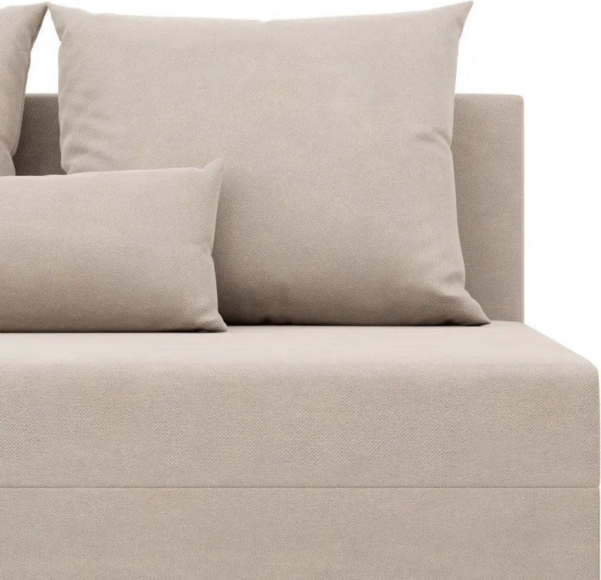 Nobu sarokkanapé, bársony, univerzális oldal, bézs