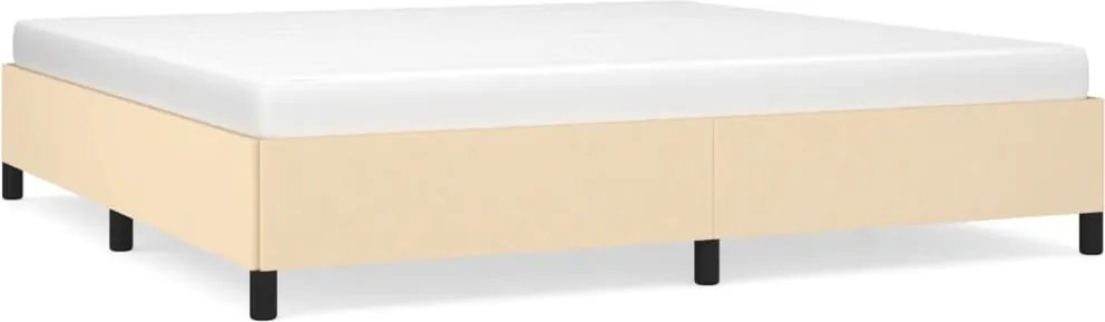 vidaXL krémszínű szövet ágykeret matrac nélkül 200 x 200 cm