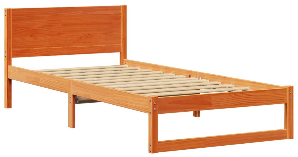 Ágykeret Viasz barna Tömör fa 90 x 200 cm Masszív