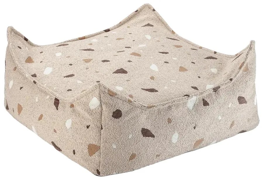Világosbarna buklé-zsenília gyerek babzsákfotel Terrazzo Square – Wigiwama