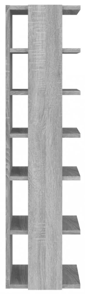 szürke sonoma színű szerelt fa cipőtartó 27,5 x 27 x 102 cm