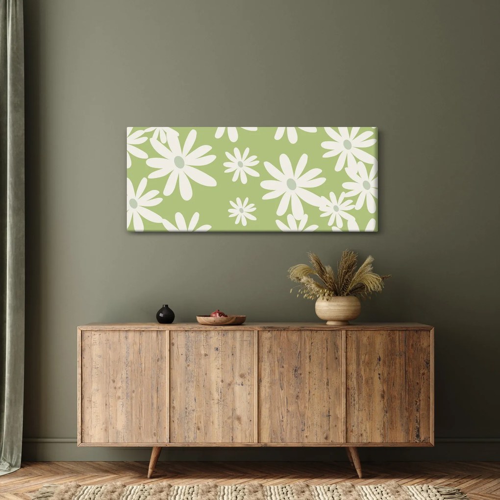 Kép - Hippik, zöld virágok N⁰1 (120x50 cm)