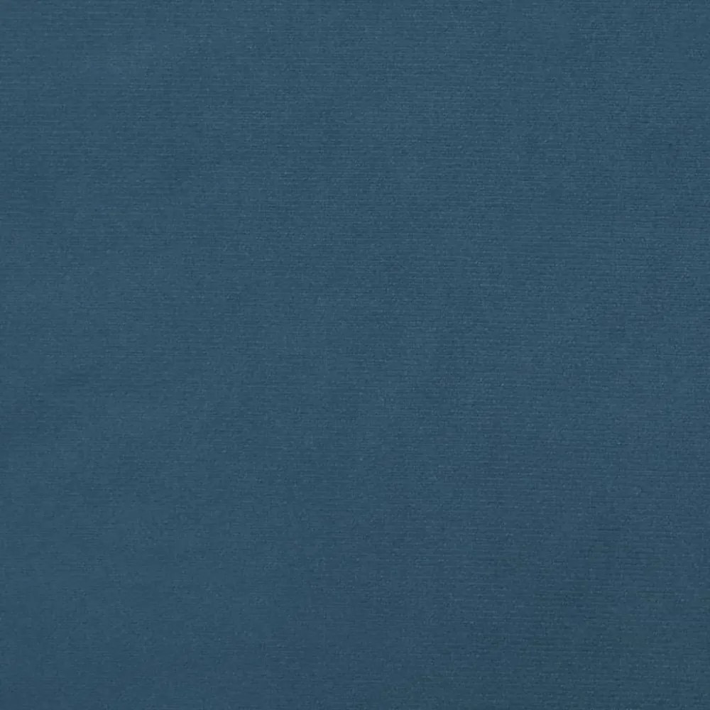 sötétkék bársony ágykeret matrac nélkül 180x200 cm