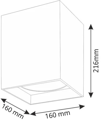 Spotlámpa JUPITER 1xE27/20W/230V 16x16 cm fekete