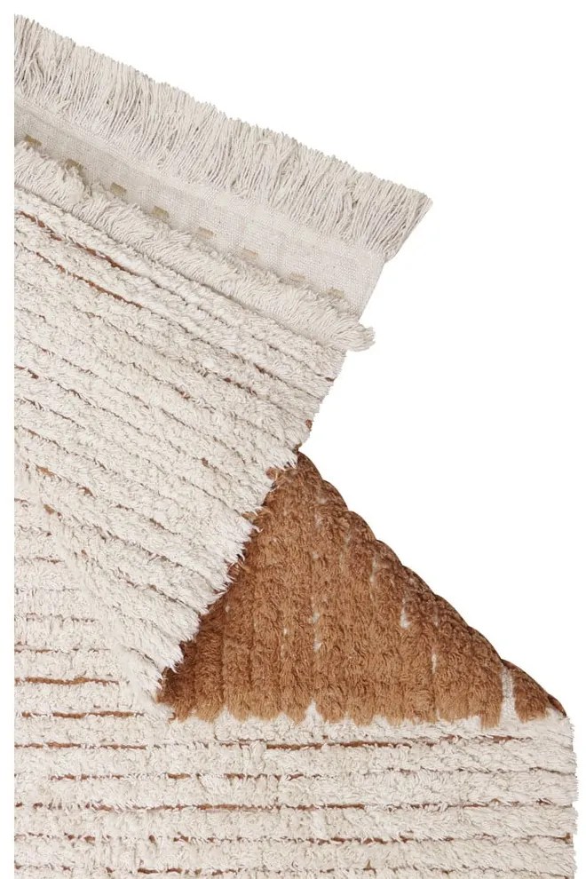 Téglavörös-bézs pamut szőnyeg 140x200 cm Duetto Toffee – Lorena Canals