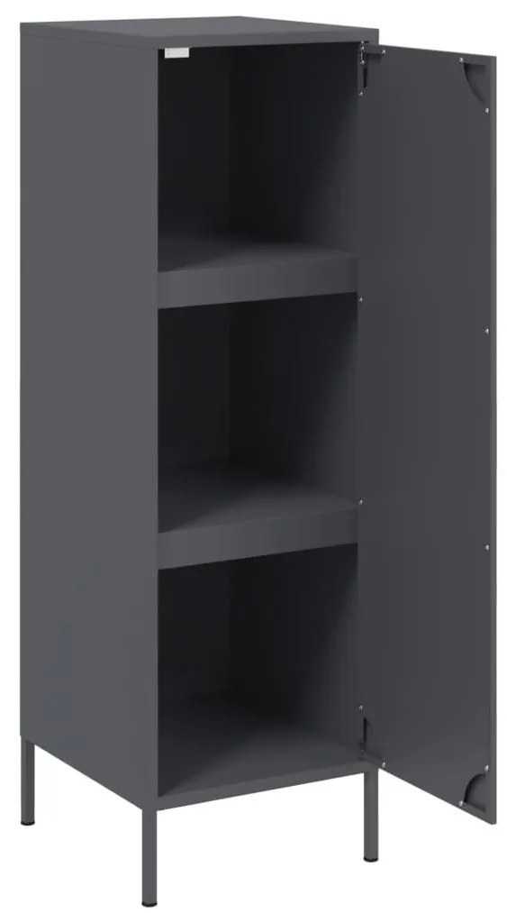 antracitszürke acél magasszekrény 36 x 39 x 113 cm