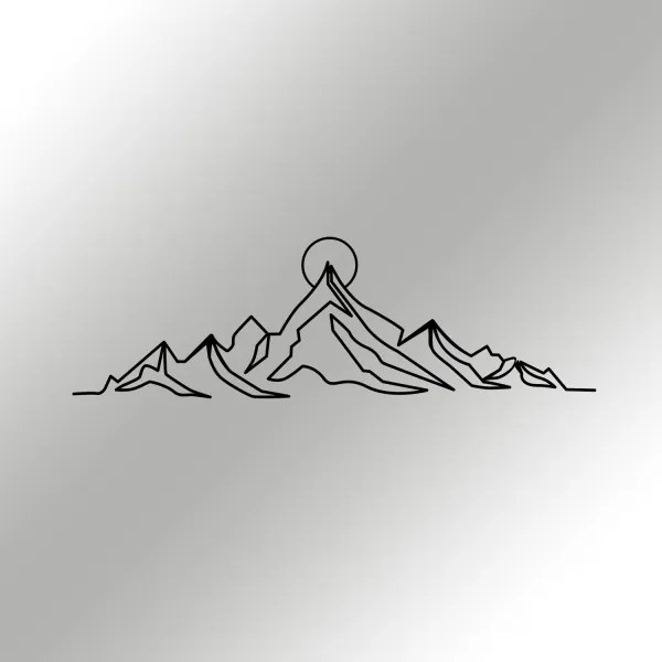 Fali dekoráció 119,5x37 cm hegy fém