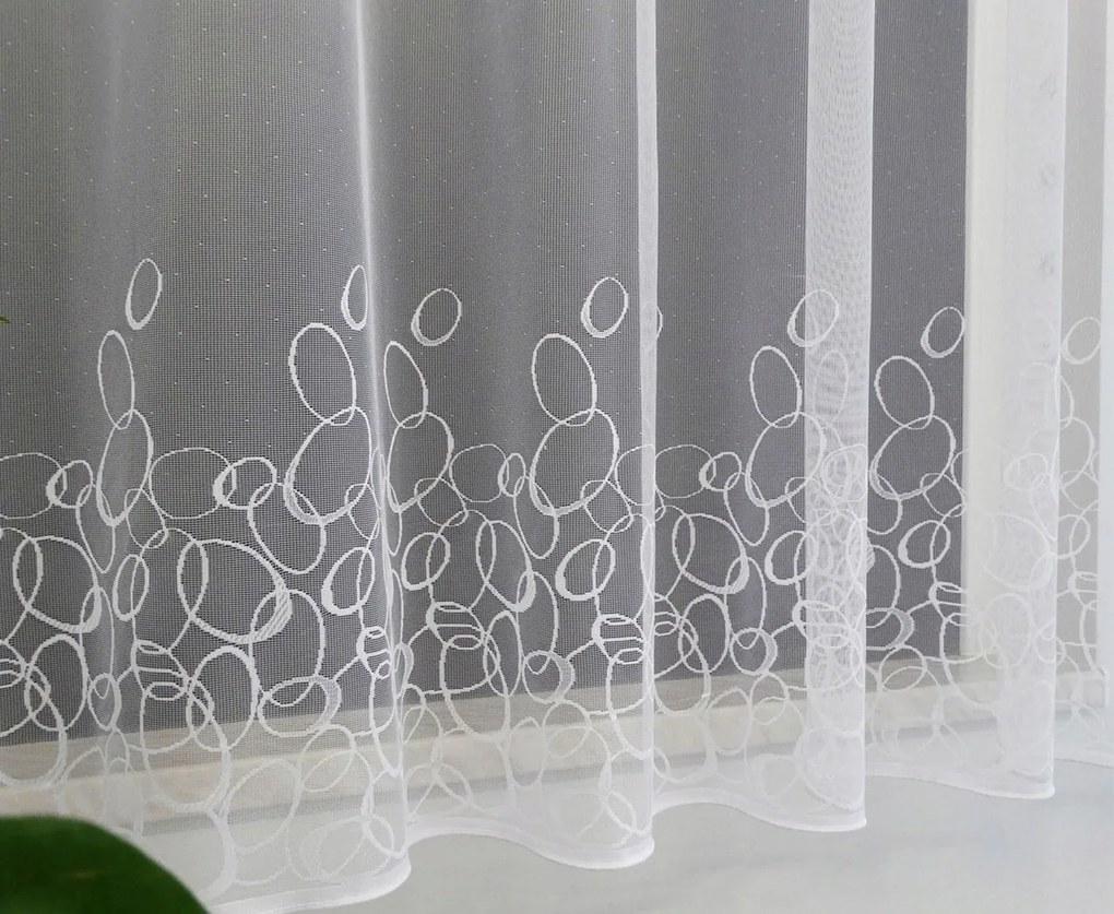 Mg Függöny jacquard 31915 Fehér 120cm 1,2m ólom kupon