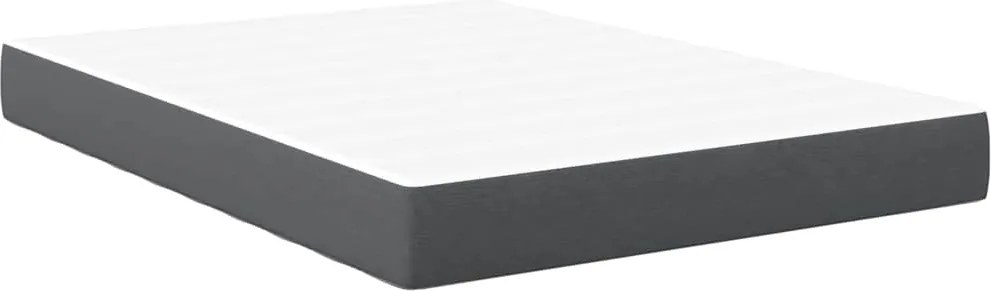 vidaXL Ágy Matrac matracmal Szürke 140 x 190 cm szövet